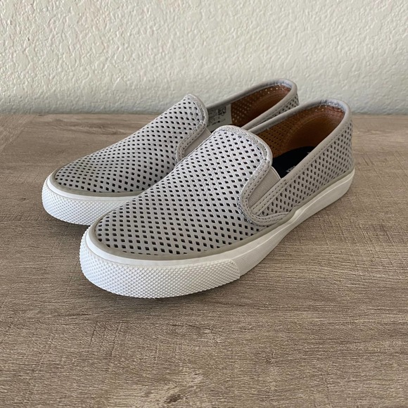 Sperry Shoes Sperry Top Sider Womens Gray Seaside Perforated